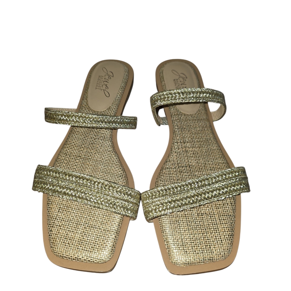 Jewel Badgley Mischka Helena Flat Summer Sandal
